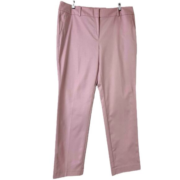 Ann Taylor New Pants Modern Slim Fit Mid Rise Ankle Blush Pink Women’s Size 12 - Picture 1 of 8